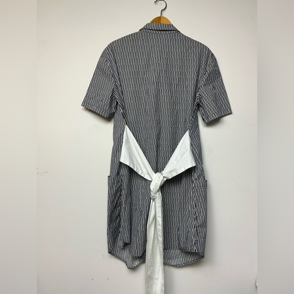 TOV LOS ANGELES Midi Dress Striped Sz 40 M 6-8 Office Work Career empower Women - Picture 4 of 10